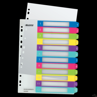 Przekładki plastikowe LEITZ WOW 1-12 12440000 do zadruku SALE