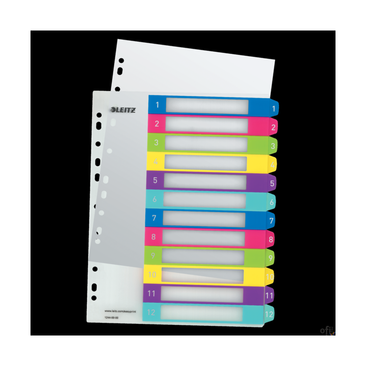 Przekładki plastikowe LEITZ WOW 1-12 12440000 do zadruku SALE