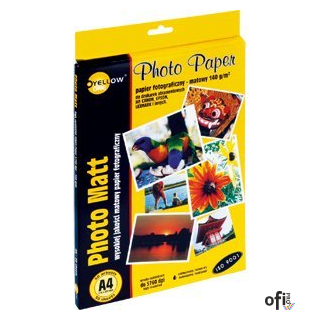 Papier fotograficzny matowy 4M140, 140 g/m, A4 50 arkuszy YELLOW ONE 150-1178
