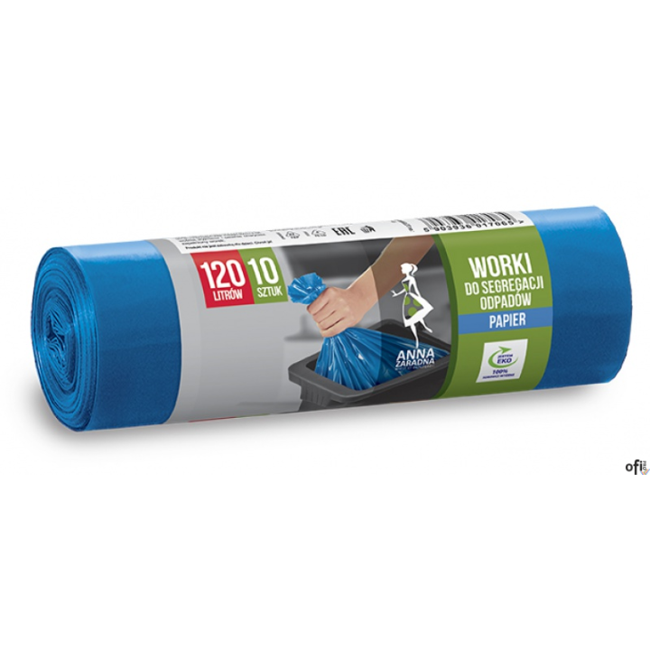 worki na śmieci do pakowania i segregowania odpadów papierowych_możemy do nich wrzucić: opakowania z papieru, kartonu, torby i w