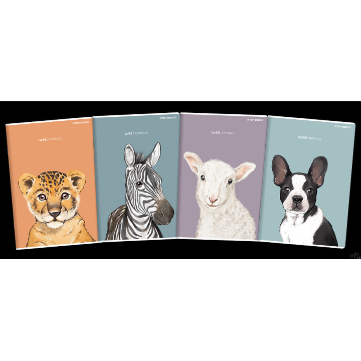 Zeszyt do słówek TOP ANIMAL A6 16K 70G kratka 400169484 Top 2000