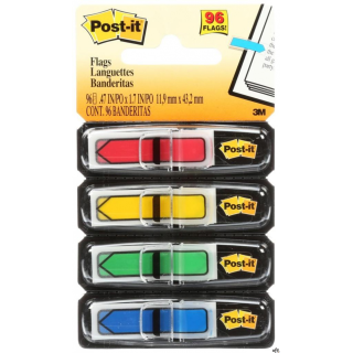 Zakładki indeksujące POST-IT 12x43mm strzałki 4x24szt 684ARR3 3M