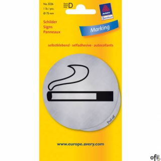 Nalepka metaliczna Dla Palących. Symbol samoprzylepny - Dla Palących. Średnica 75 mm. Wykonane z grubej samoprzylepnej metalowej