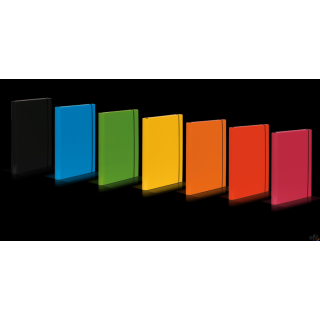 Teczka skrzydłowa z gumką CARIBIC 4cm różowa VAUPE, 339/11