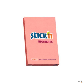 Bloczek STICKN 76x51mm różowy neon 100k 21162 STICKN