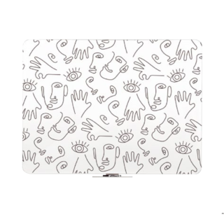 Tablica Qboard bezramowa z eleganckim czarnym wykończeniem, lakierowana biała 120x90cm 2X3 FBQ129