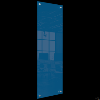 Mała podłużna szklana tablica suchościeralna Nobo Home 300x900mm, niebieska 1915608