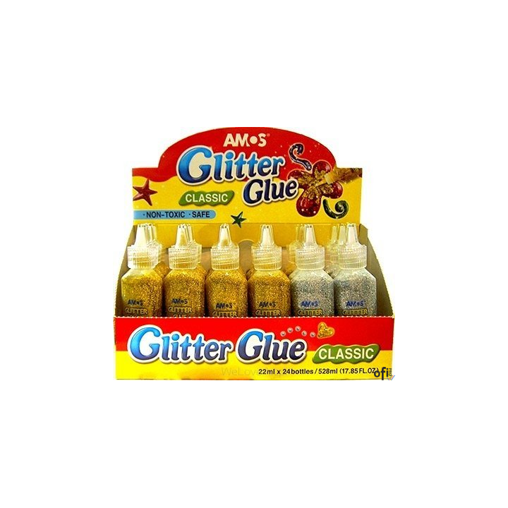 Klej z brokatem GCL22D24GS 2 kolory 22ml AMOS 170-1694