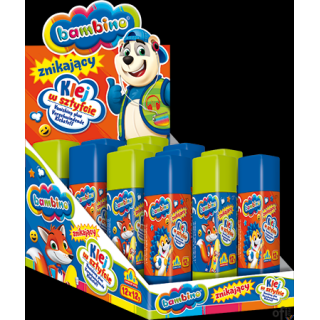 Klej znikający w sztyfcie 12g BAMBINO (12 szt)ST.MAJEWSKI