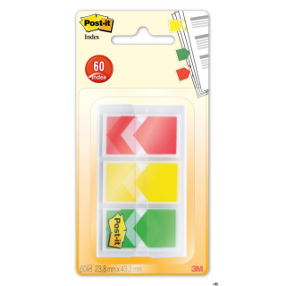 Zakładki indeksujące POST-IT_ (682-ARR-RYG), PP, 23,8x43,2mm, strzałka, 3x20 kart., mix kolorów, 3M-70006854726