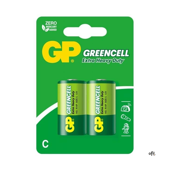 Bateria GREENCELL R14 14G-U2 1,5V cynkowo-chlorkowe GP