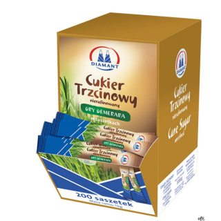 Cukier DIAMANT trzcinowy w saszetkach 200szt Dry Demerara