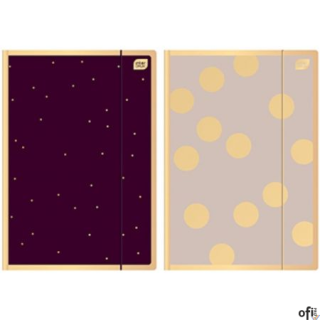 Teczka A4+ z gumką SATIN GOLD INTRDRUK