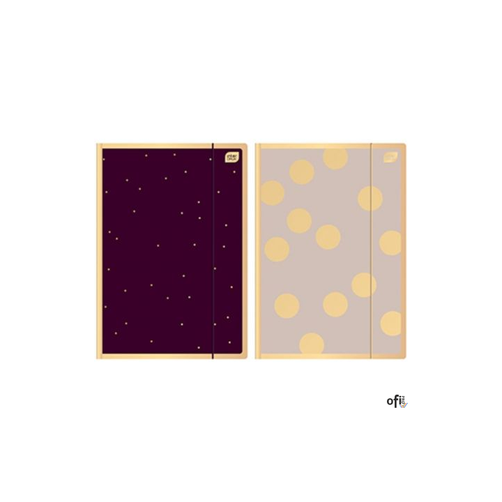 Teczka A4+ z gumką SATIN GOLD INTRDRUK