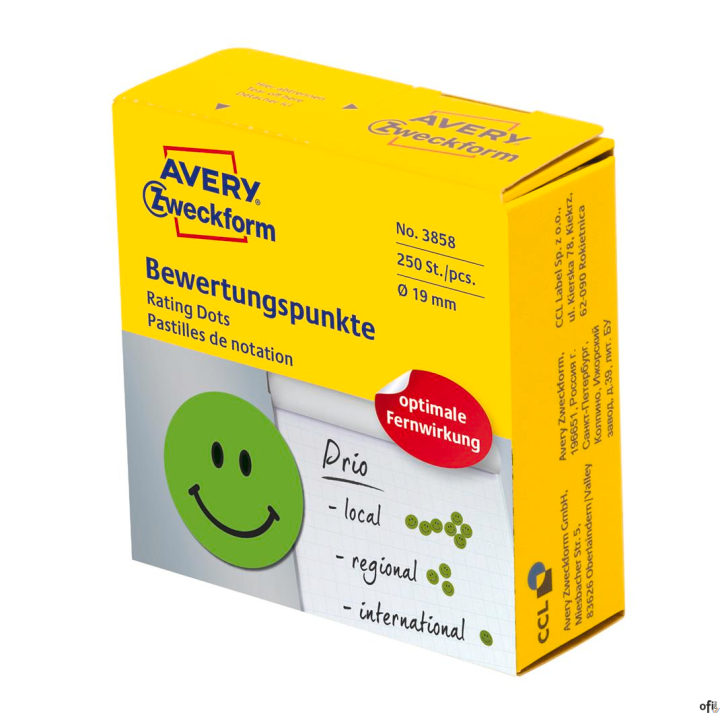 Kółka do zaznaczania z symbolami• W poręcznej formie dyspensera• Kółka ze wzorem uśmiechniętej buźki _ idealne do łatwego i szyb