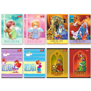 Zeszyt A5 32k kr. L    RELIGIA laminowany kratka UNIPAP 1032