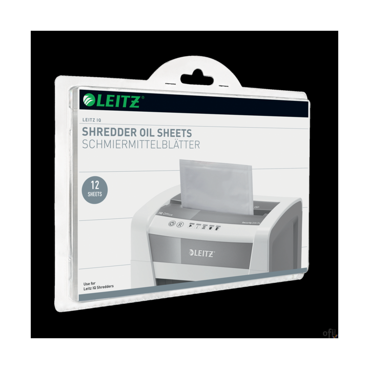 Arkusze Leitz IQ do oliwienia ostrzy niszczarek, 12 szt. 80070000