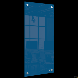Mała podłużna szklana tablica suchościeralna Nobo Home 300x600mm, niebieska 1915607