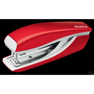 Zszywacz Mini metalowy Leitz WOW, czerwony, 10 lat gwarancji, 10 kartek 55281026 .