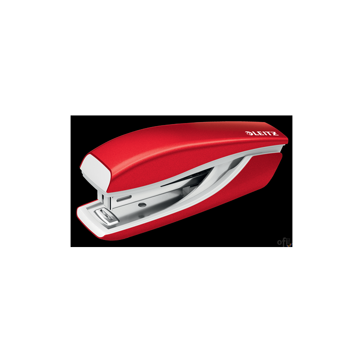 Zszywacz Mini metalowy Leitz WOW, czerwony, 10 lat gwarancji, 10 kartek 55281026 .