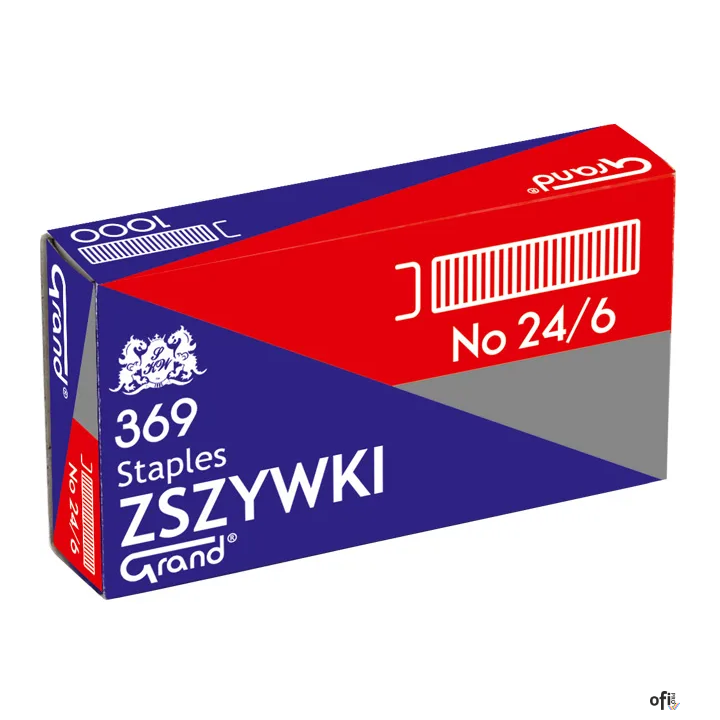 Zszywki 24/6 GRAND 369 1 op. x 1000sztuk 110-1388
