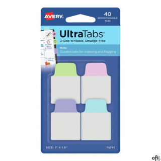 Ultra Tabs - samoprzylepne zakładki indeksujące Avery Zweckform.• Niezawodnie przylegają, ale można je łatwo usunąć bez uszkadza