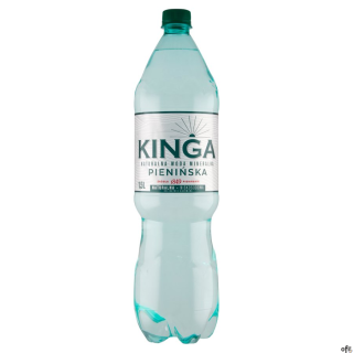 Woda KINGA PIENIŃSKA 1,5L (6szt.) NATURALNA delikatnie gazowana (zielona)