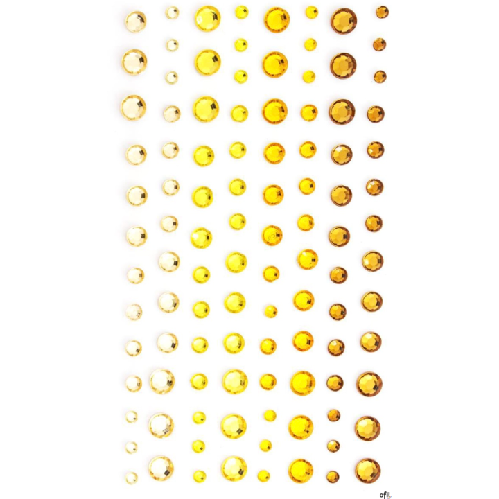 Kryształki samoprzylepne 3-6mm żółte (104) 251111 GALERIA PAPIERU