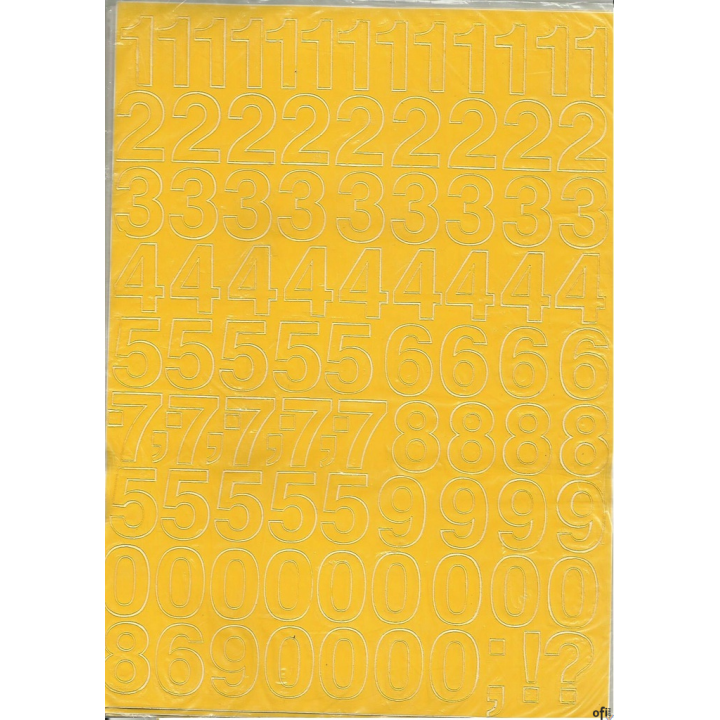 CYFRY_ samop. 1cm (8)   żółte ARTDRUK