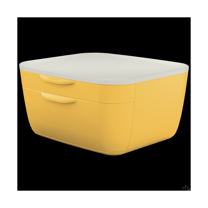 Pojemnik z 2 szufladami (1 mała i 1 duża). Atrakcyjne matowe kolory i minimalistyczne wzornictwo.