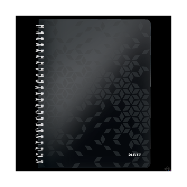 Kołonotatnik w kratkę A4 PP Leitz WOW, czarny 46380095