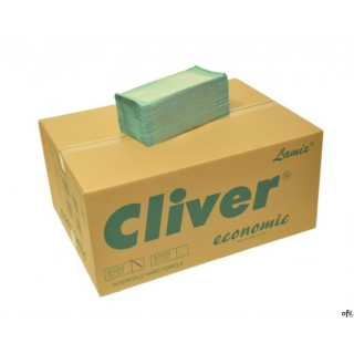Ręczniki składane V ECONOMIC zielone 4000 składek makulatura CLIVER (ZZ) 2240