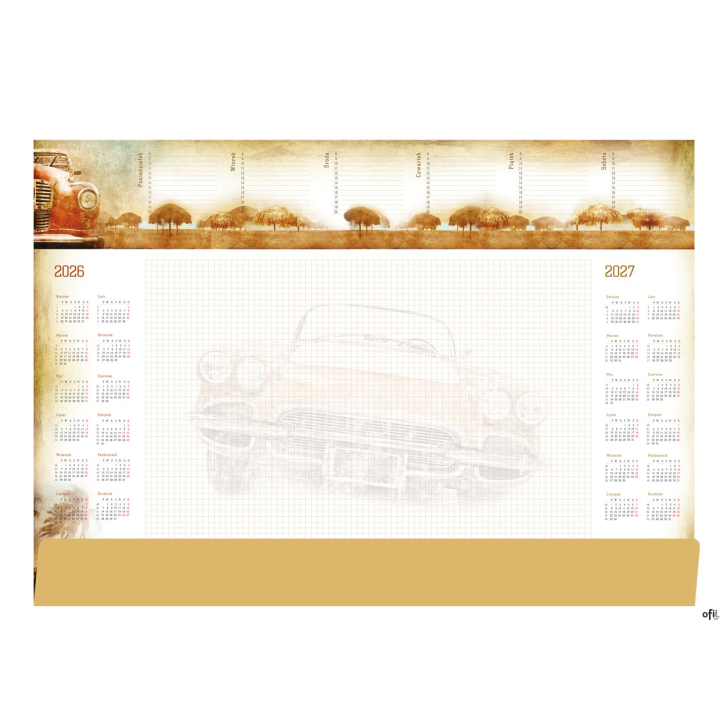 Terminarz - Planer A2 z listwą 2026 Auto Michalczyk i Prokop T-1-A2-6 kalendarz biuwar