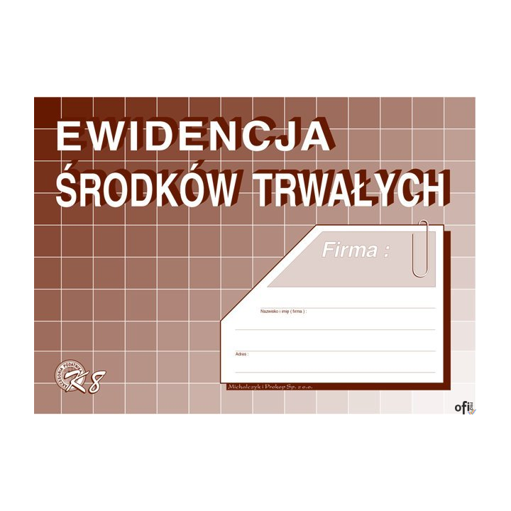 K-08 Ewidencja środków trwałych A5 MICHALCZYK&PROKOP