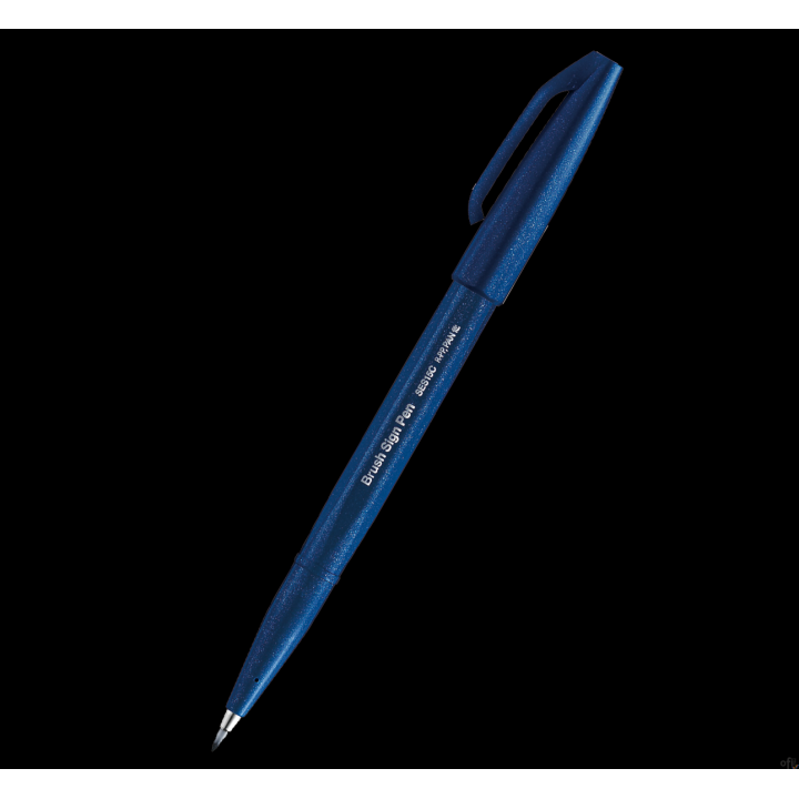 Pisak pędzelkowy do kaligrafii niebiesko-czarny SES15C-CAX PENTEL