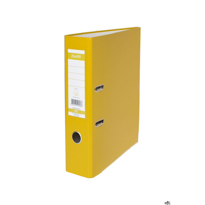 Segregator A4 80mm XXL żółty, z szyną BANTEX 100551786