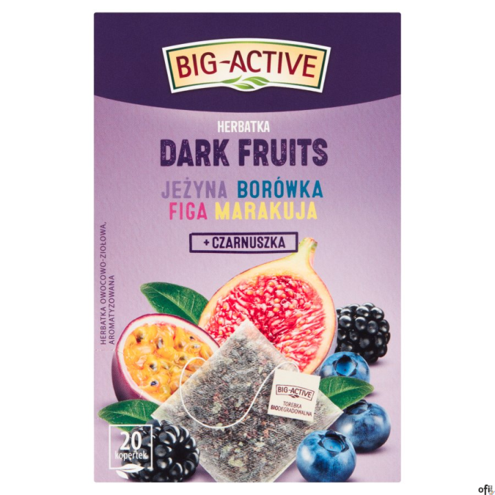 Herbata BIG-ACTIVE DARK FRUTIS 20 kopert/45g owocowo-ziołowa