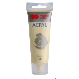 Farba akrylowa 75ml, jasnożółty limonkowy, Happy Color HA 7370 0075-15
