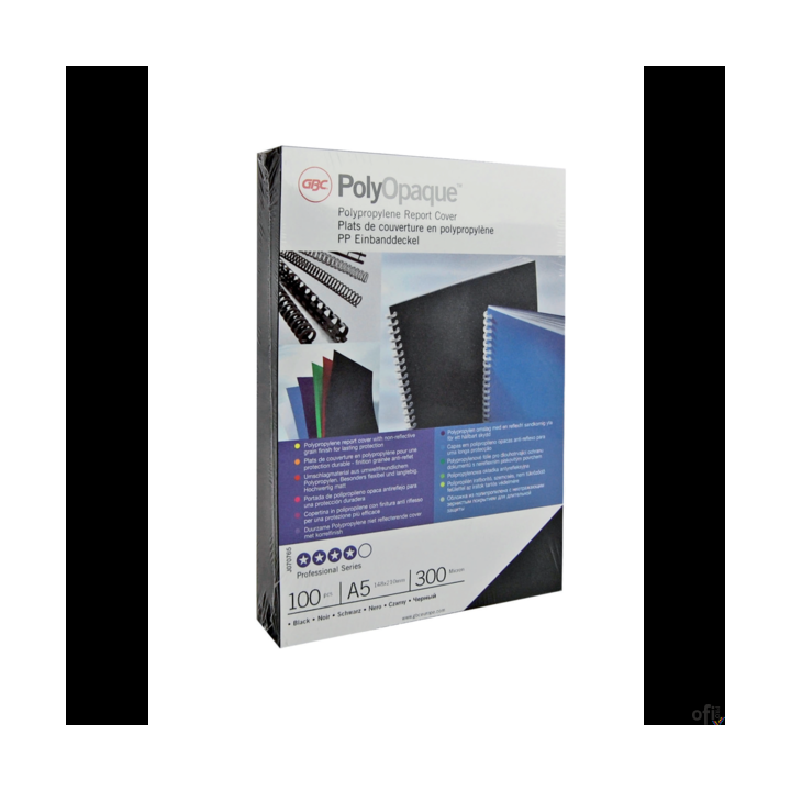 Okładki do bindowania GBC PolyOpaque, A4, 300 mg2, niebieski , 100 szt., IB386800
