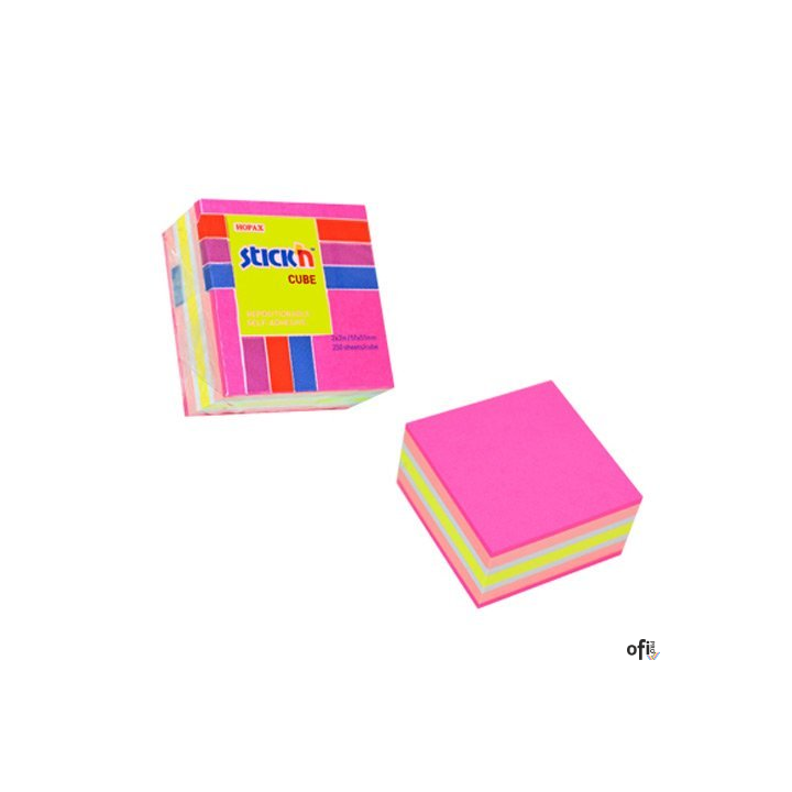 Bloczek STICKN 51x51mm różowy-mix neon i pastel 21533