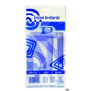 Komplet geometryczny z linijką 16cm 2005 PRATEL MK105-00