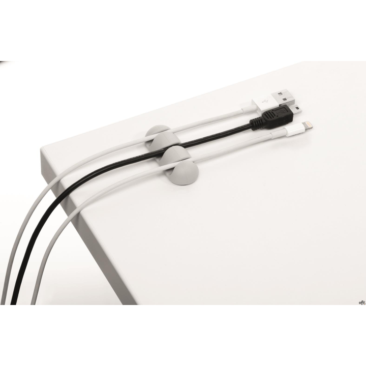 Klips samoprzylepny na 3 kable (2 szt.) szary  503910 CAVOLINE CLIP    DURABLE