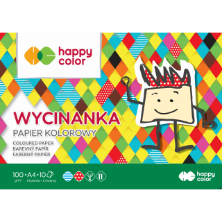 Blok Wycinanka, A4, 10 ark, 100 g, Happy Color HA 3710 2030-A10