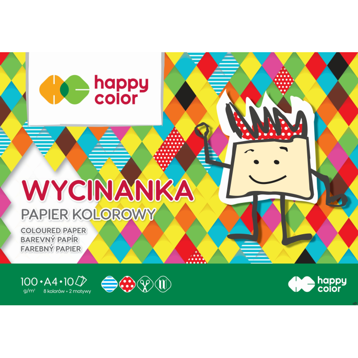 Blok Wycinanka, A4, 10 ark, 100 g, Happy Color HA 3710 2030-A10