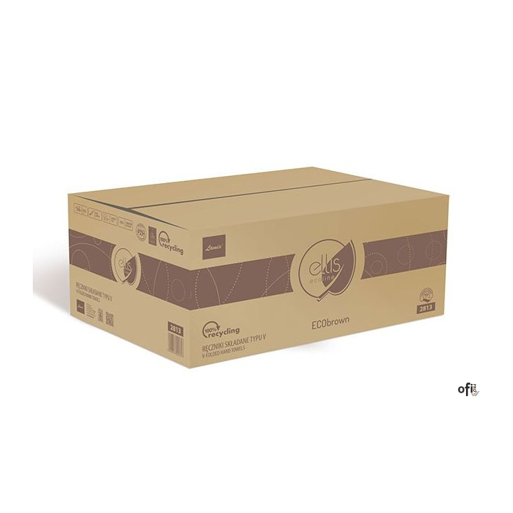 Makulaturowy, dwuwarstwowy i_klejony ręcznik składany do użytku profesjonalnego w_pomieszczeniach o_zwiększonym natężeniu użytko