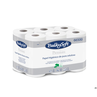 Papier toaletowy BulkySoft Premium, 2 warstwy, kolor biały, celuloza, długość 24m, 96 rolek/op.Numer artykułu: 66500BULKYSOFT pa