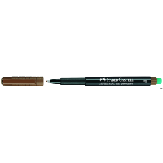 Foliopis permanentny brązowy z gumką, 10 sztuk, 0.6 F FABER-CASTELL 151378 SALE