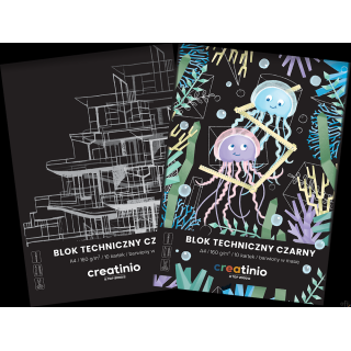 Blok techniczny Top 2000 Creatinio A4 10 kartek 160 g czarny 400176681