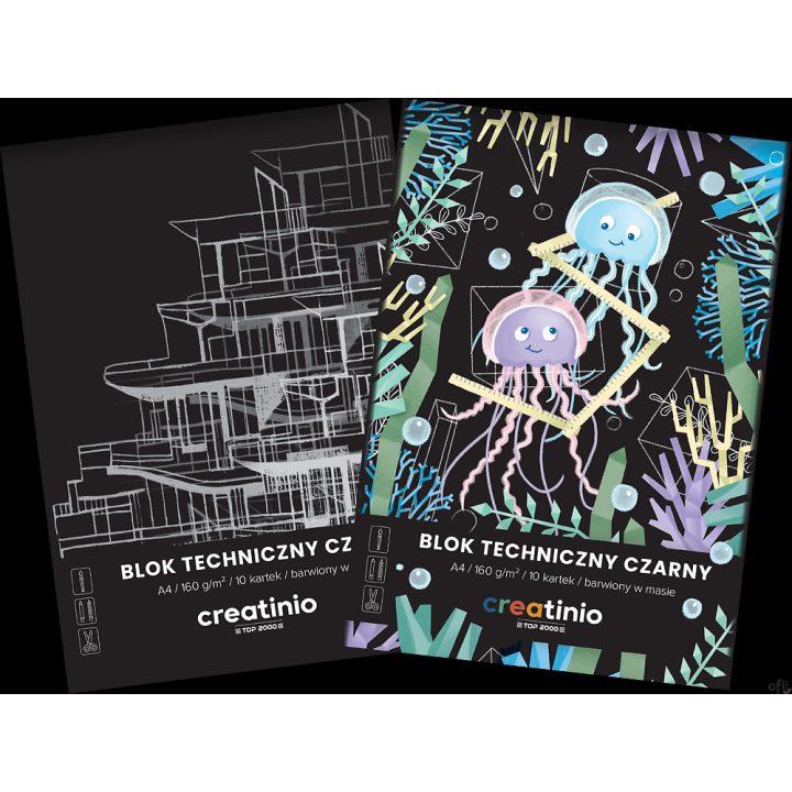 Blok techniczny Top 2000 Creatinio A4 10 kartek 160 g czarny 400176681 .