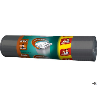 JAN NIEZBĘDNY Worki LD czarne 240l 8 szt. 18059